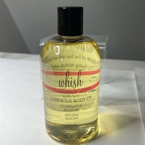 Whish Vanilla Spice Luminous Body Oil - New Full Size 13 fl oz